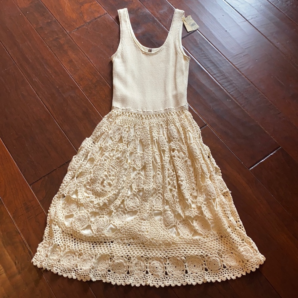 Size small crocheted tank dress- Perfect for summer & a country music concert!